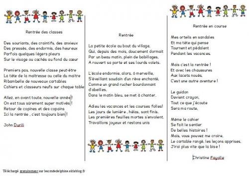 poèmes de rentrée 2017