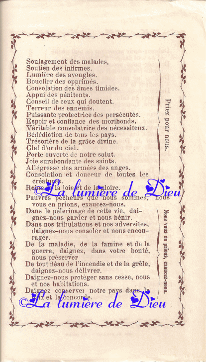 Prière à Notre-Dame, Consolatrice des affligés