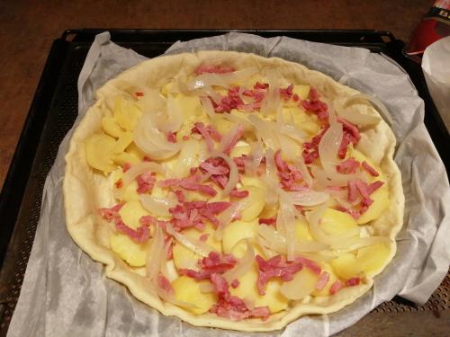 quiche au camembert  et bacon