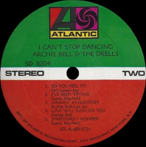 Archie Bell & The Drells : Album " I Can't Stop Dancing " Atlantic Records SD 8204 [ US ]