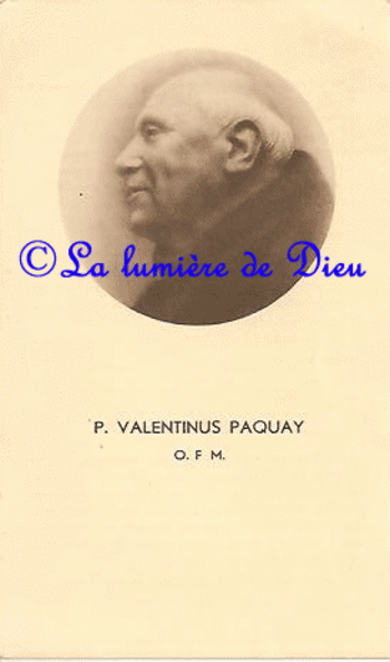 Prière au Père Valentin Paquay