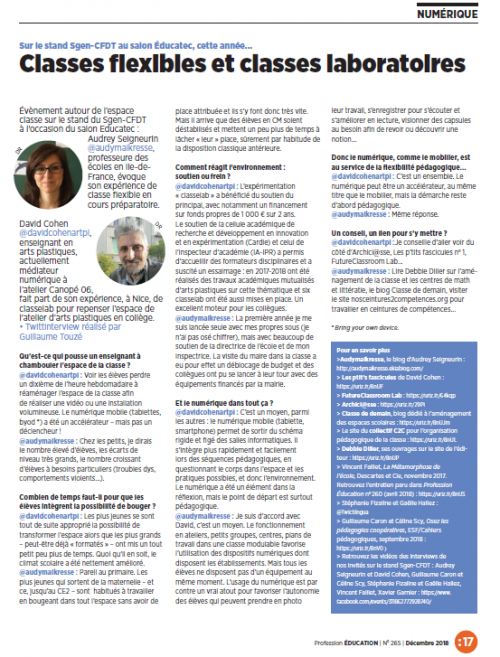 Classes flexibles et classes laboratoires