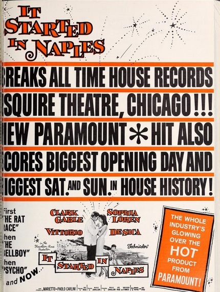 IT'S STARTED IN NAPLES BOX OFFICE USA 1960