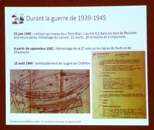 Une conférence fort intéressante sur l'arrivée du train à Châtillon sur Seine