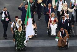 cérémonie d'ouverture des Jeux Paralympiques Paris 2024, Djellal Safia et Berrahal Mohamed porte-drapeaux algériens