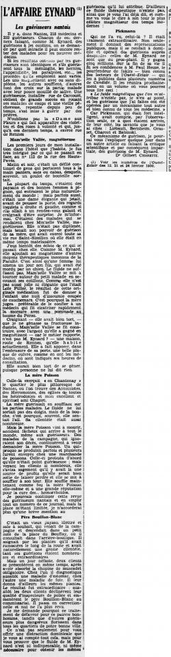 Antoinistes à Chantenay (L'Ouest-Éclair 3 mars 1930)