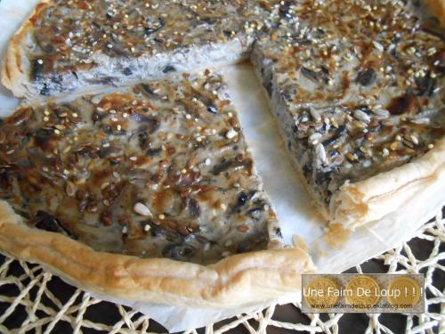 Tarte crémeuse aux champignons de Paris