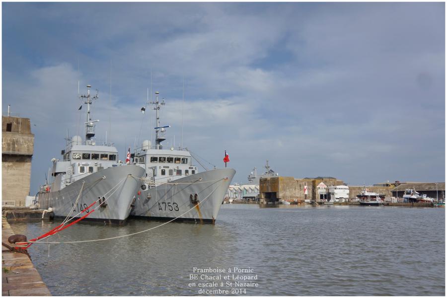 Escale des BE Chacal et Léopard à St Nazaire