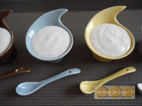 Crème dessert au chocolat blanc et à la vanille