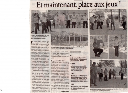 A Quand un boulodrome couvert 