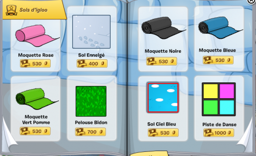 Catalogue de mobilier et d'igloo