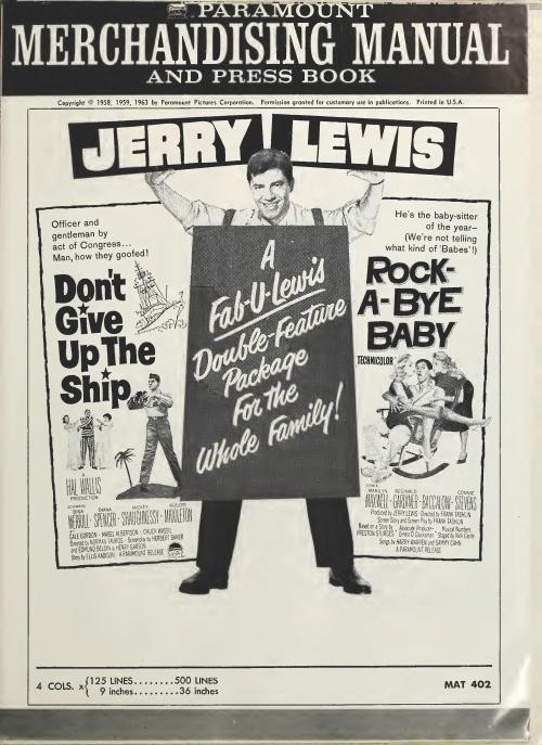 DON'T GIVE UP THE SHIP: ROCKA  BYE BABIE BOX OFFICE USA 1963