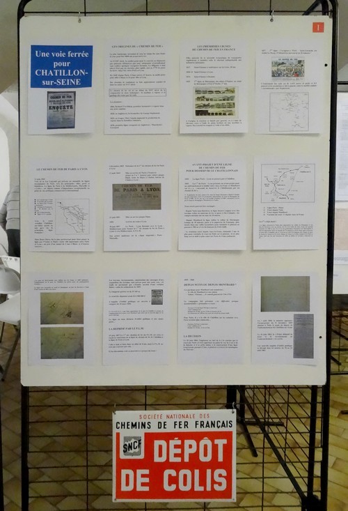 Souvenirs d'une exposition sur l'arrivée du train à Châtillon sur Seine...