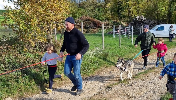 canicross husky enfant course chien dolina volka