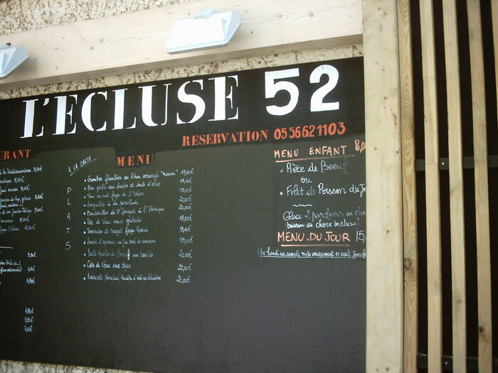 RESTAURANT DE L'ECLUSE 52 Castets-en-Dorthes(gironde)