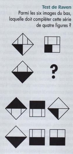 Les questions et sous-tests d'un QI.