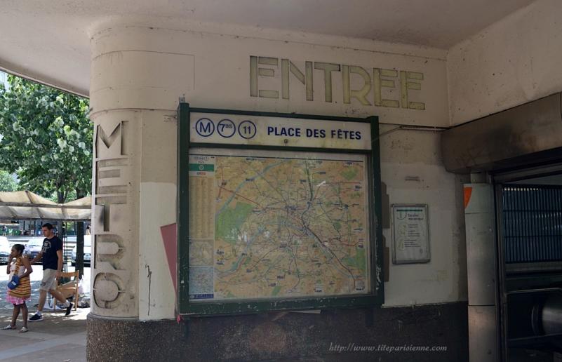Paris 19ème - Métro Place des Fêtes
