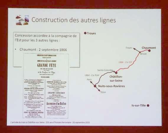 Une conférence fort intéressante sur l'arrivée du train à Châtillon sur Seine
