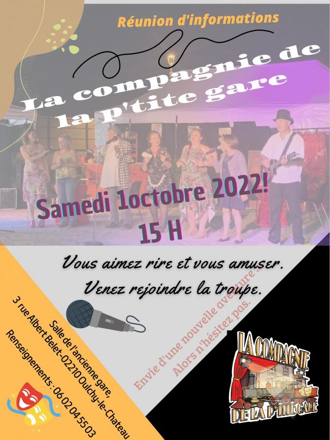 Réunion d'information Théâtre - Compagnie de la P't