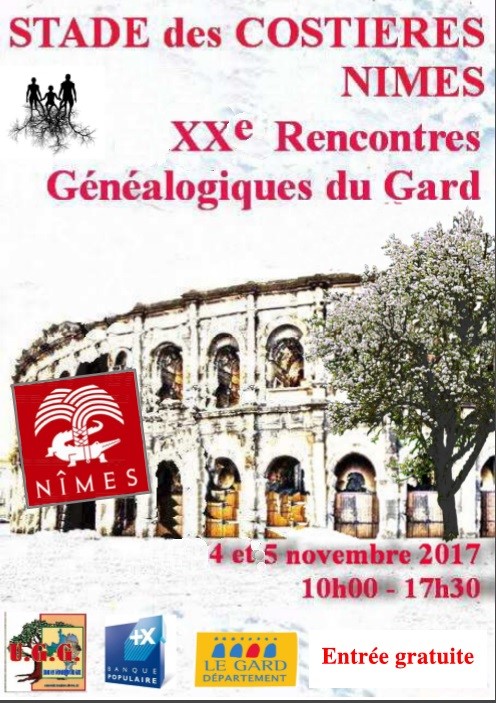 XXème Rencontres Généalogiques du Gard – Nîmes (34)