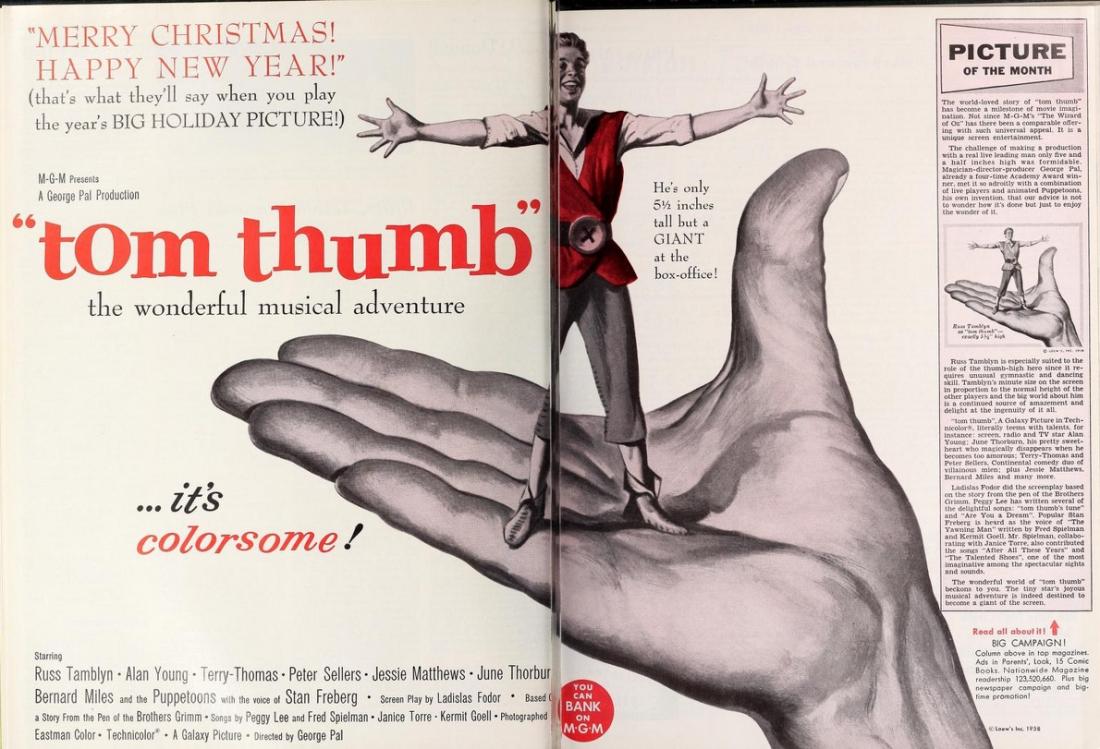 TOM THUMB BOX OFFICE USA 1958