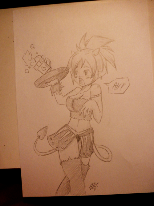 • Dessin serveuse maladroite