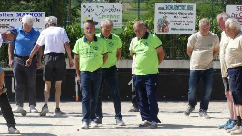 Quelques Villeneuvoie et Lavilledieu au fédéral quadrettes vérérans à Valvigneres 